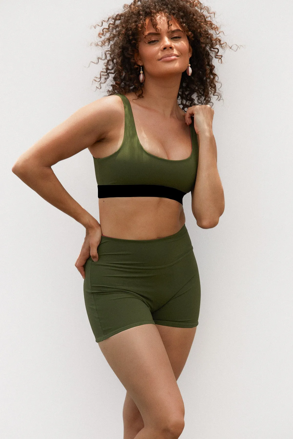 SAMPLE | Andi Reversible Bikini Top - Eucalyptus Moon