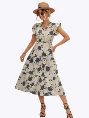 Sancia - Chic Puff Sleeves Woman's Dress