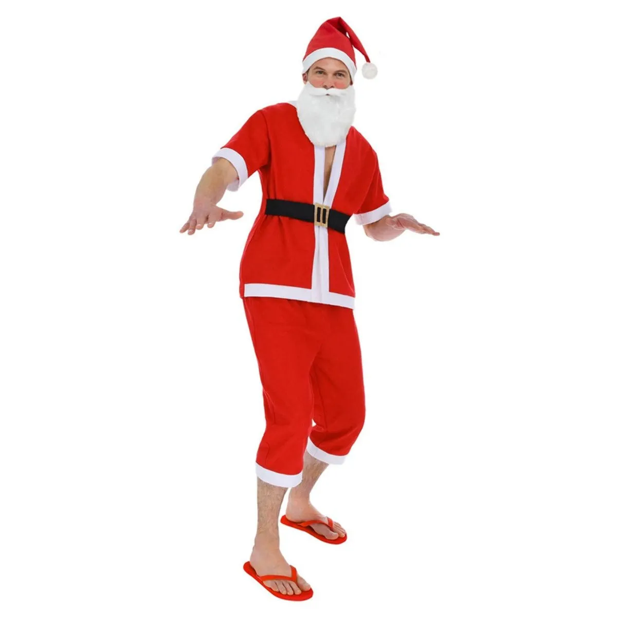 Santa Costume Shorts, Top with Short Sleeves