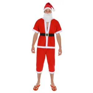 Santa Costume Shorts, Top with Short Sleeves