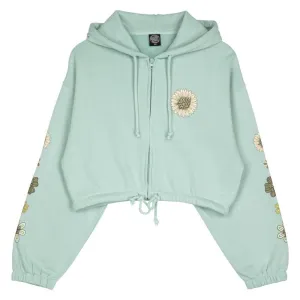 Santa Cruz Womens Zip Hood Floral Mix Up - Fresh Mint