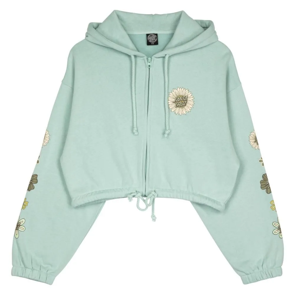 Santa Cruz Womens Zip Hood Floral Mix Up - Fresh Mint