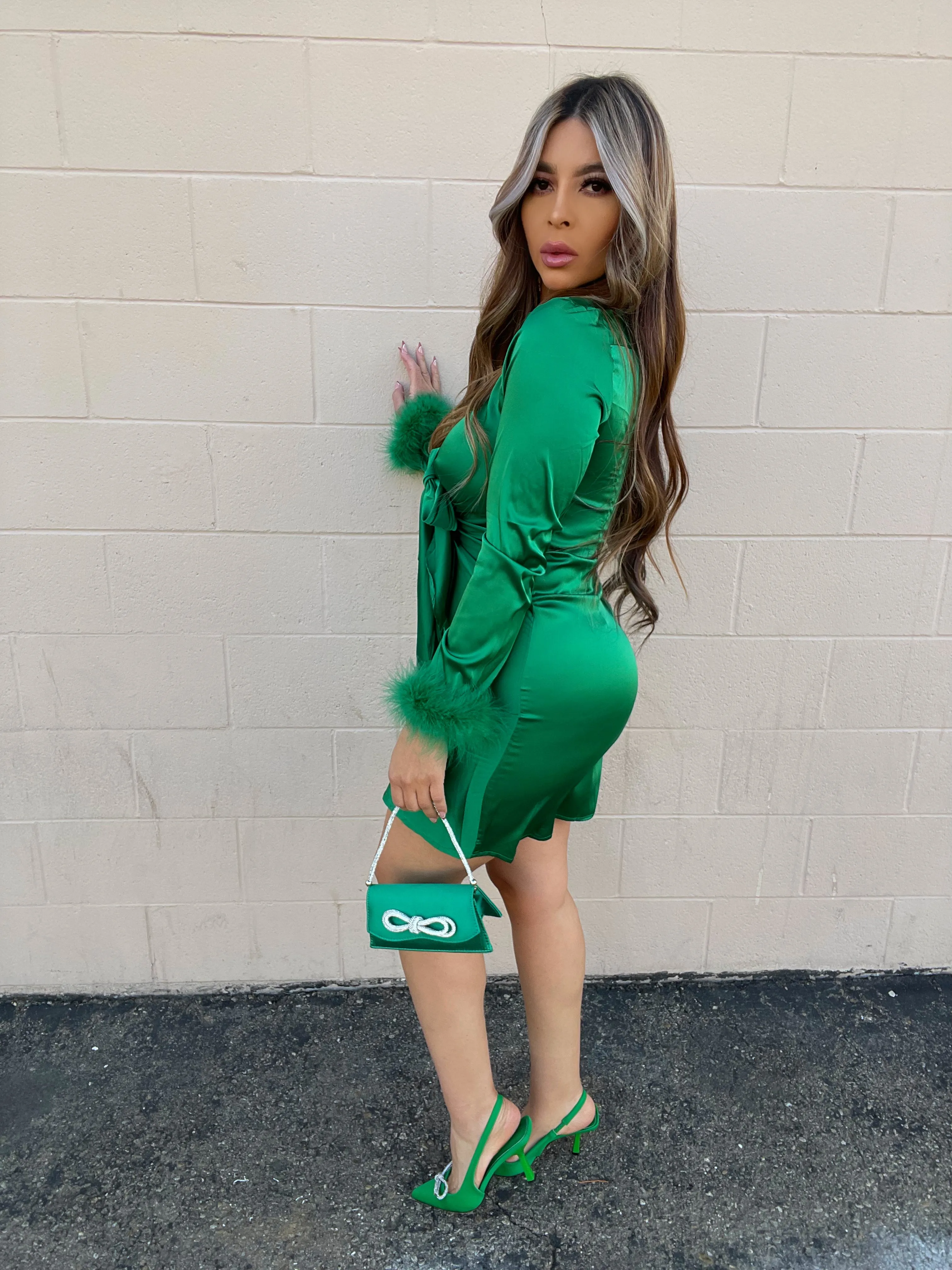 Santi Mini Dress (Green)