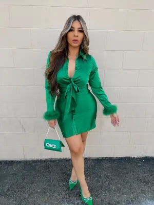 Santi Mini Dress (Green)