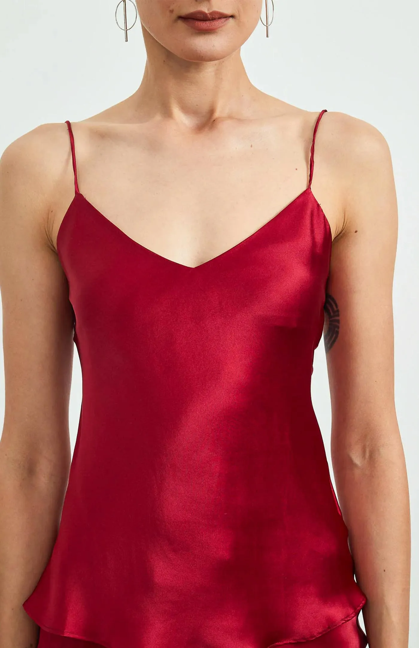 Satin Sin | Red Satin Camisole & Shorts Set