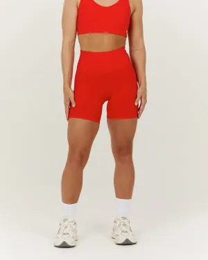 SCULPT BIKER SHORTS - CHILLI
