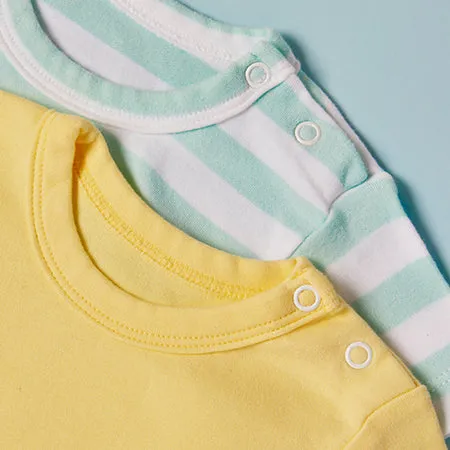 Seafoam & White Stripe Short Sleeve Top