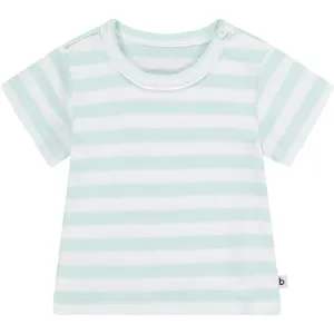 Seafoam & White Stripe Short Sleeve Top