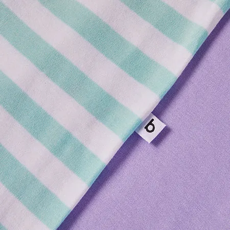 Seafoam & White Stripe Short Sleeve Top