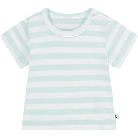 Seafoam & White Stripe Short Sleeve Top