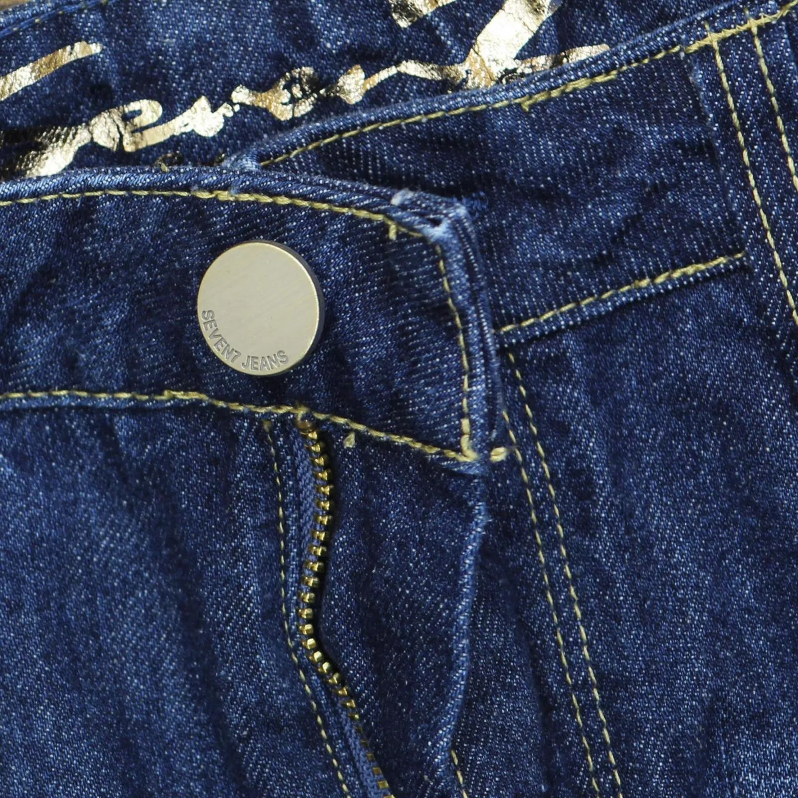 Seven7 Women's Denim Frayed Hem Slim Fit Weekend Short MY3324GL Gloss Blue 6