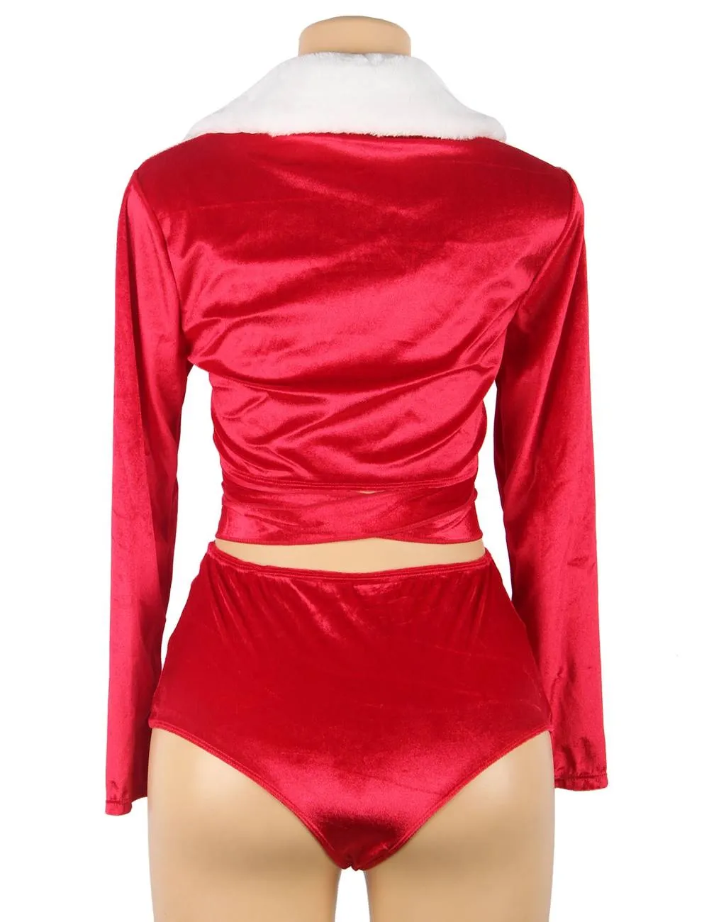 Sexy Long-sleeved Tie-up Two-piece Christmas Egypt 2025 Suit