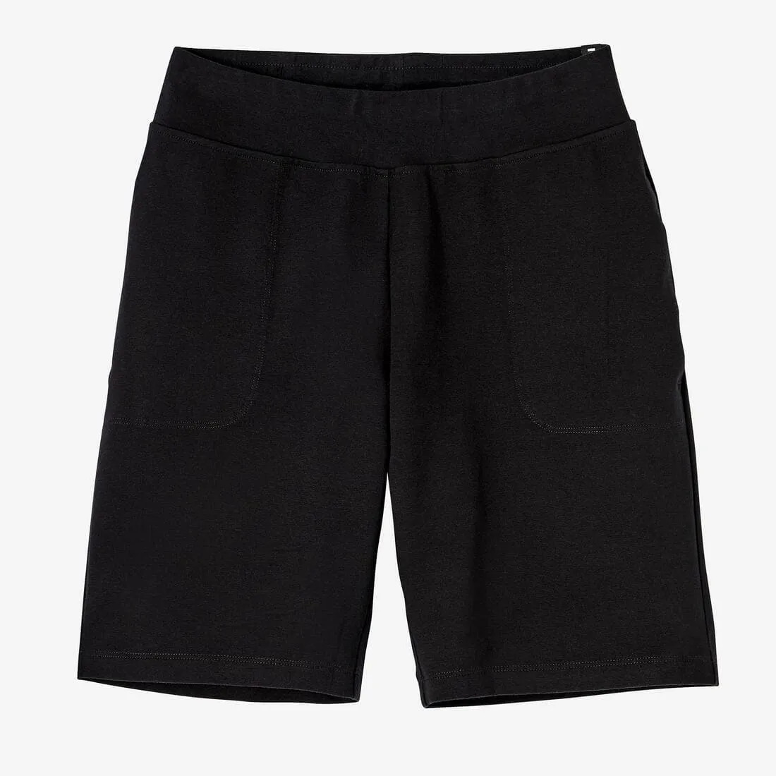 Short Coton Fitness Fit  Coupe droite Noir