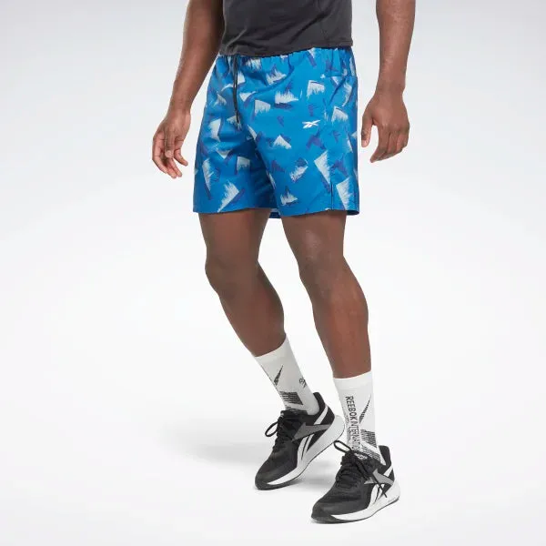 SHORT EPIC CORTO UOMO REEBOK CROSSFIT FITNESS MAN AZZURRO