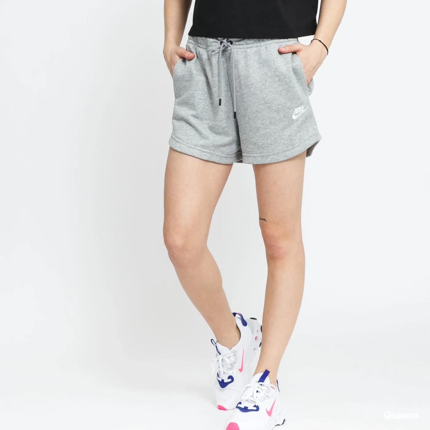 SHORTS NIKE PRO WOMAN PANTALONCINO CORTO PALESTRA DONNA GRIGIO