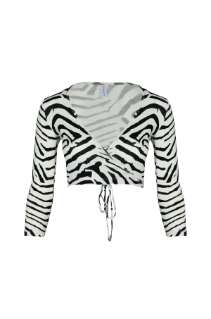 Sia Wrap Top Tiger Print
