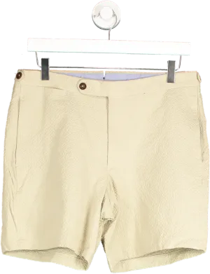 Sid Nashburn Beige Textured Shorts W32