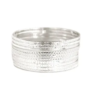 SILVER BANGLES  #HB9616_SILVER (EE8)