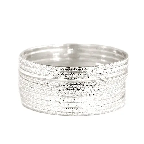 SILVER BANGLES  #HB9616_SILVER (EE8)