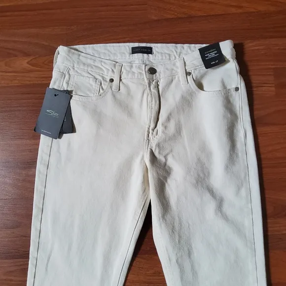 Silver Jeans Co. Most Wanted Mid Rise Ankle Straight Crop Eco Friendly Jeans 28