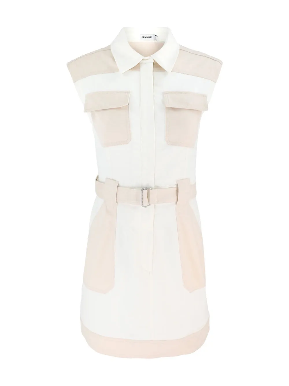 Simkhai Esmee Sleeveless Mini Dress in Ivory Multi