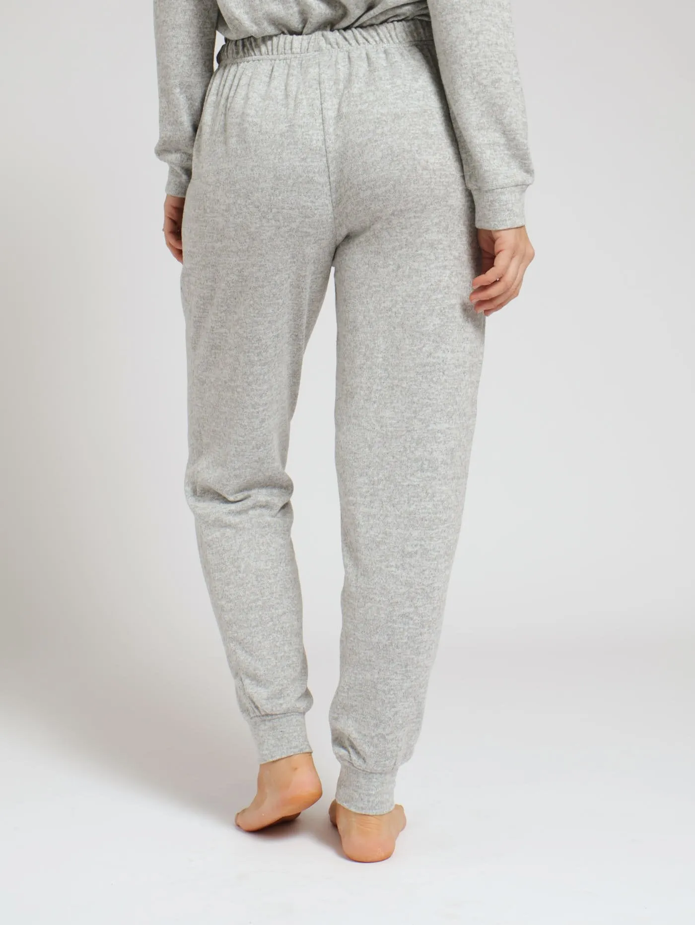 Single Textured Pants - Grey Melange