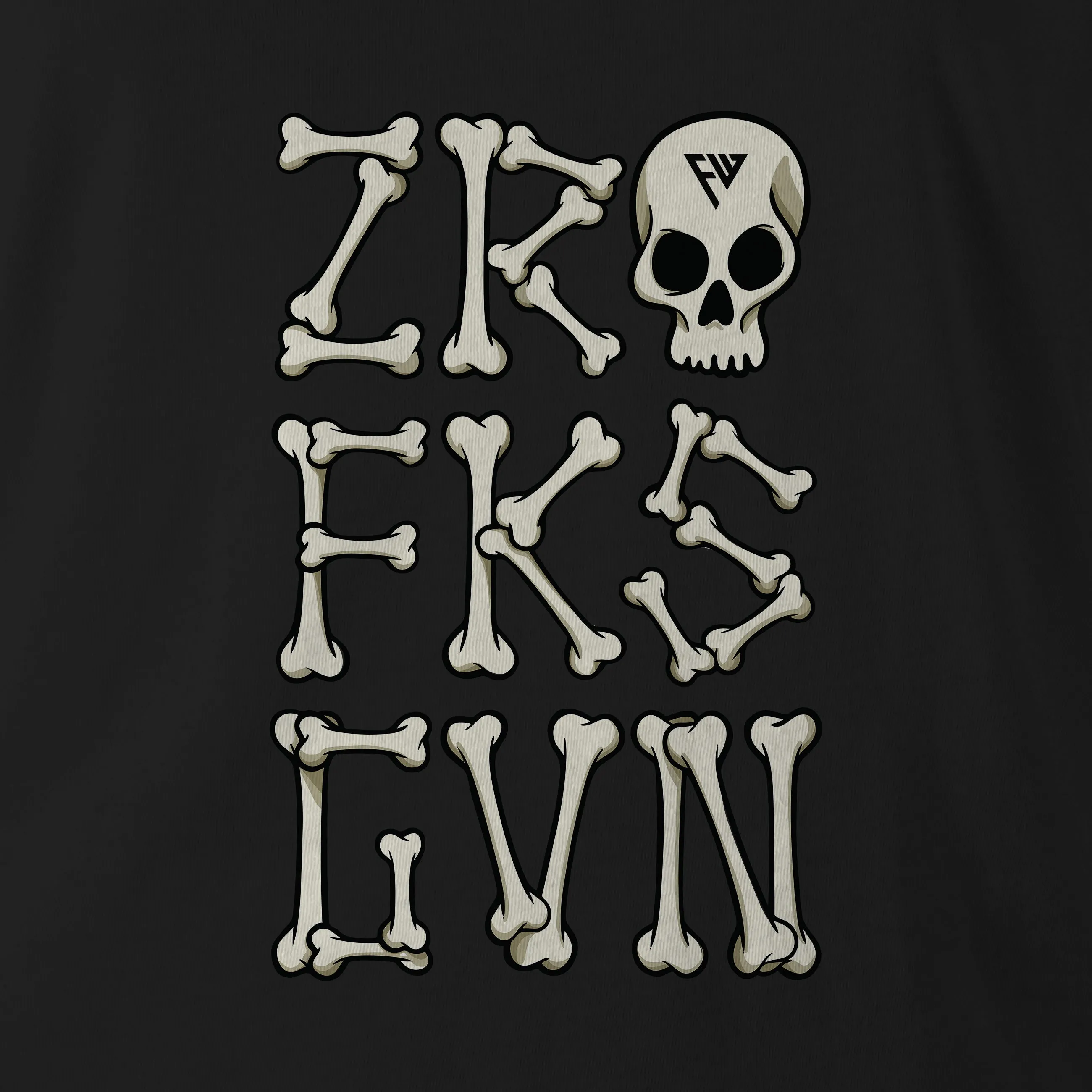 SKELETON ZRO FKS GVN HOODIE