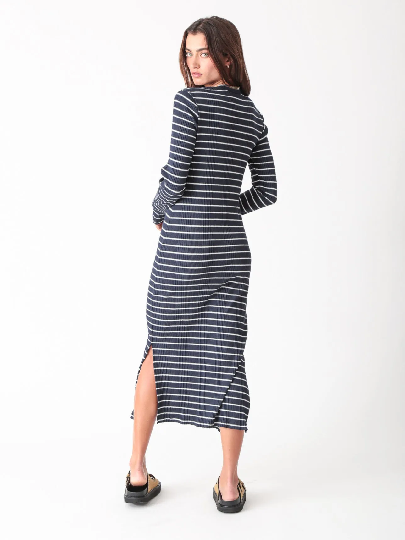 Skyler Dress - Indigo Stripe