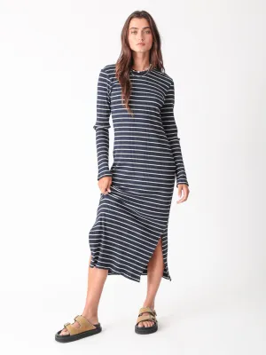 Skyler Dress - Indigo Stripe