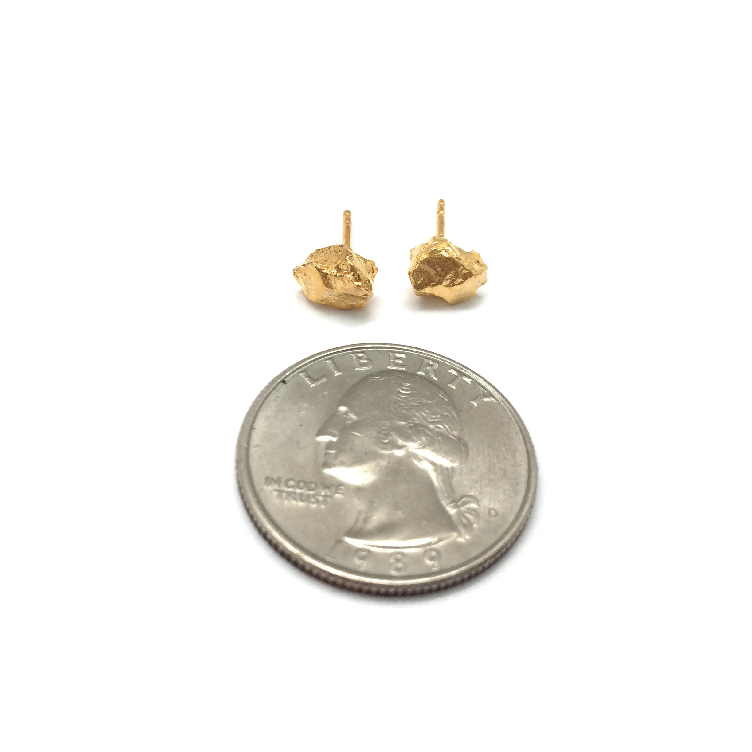 Small Textured Gold Studs