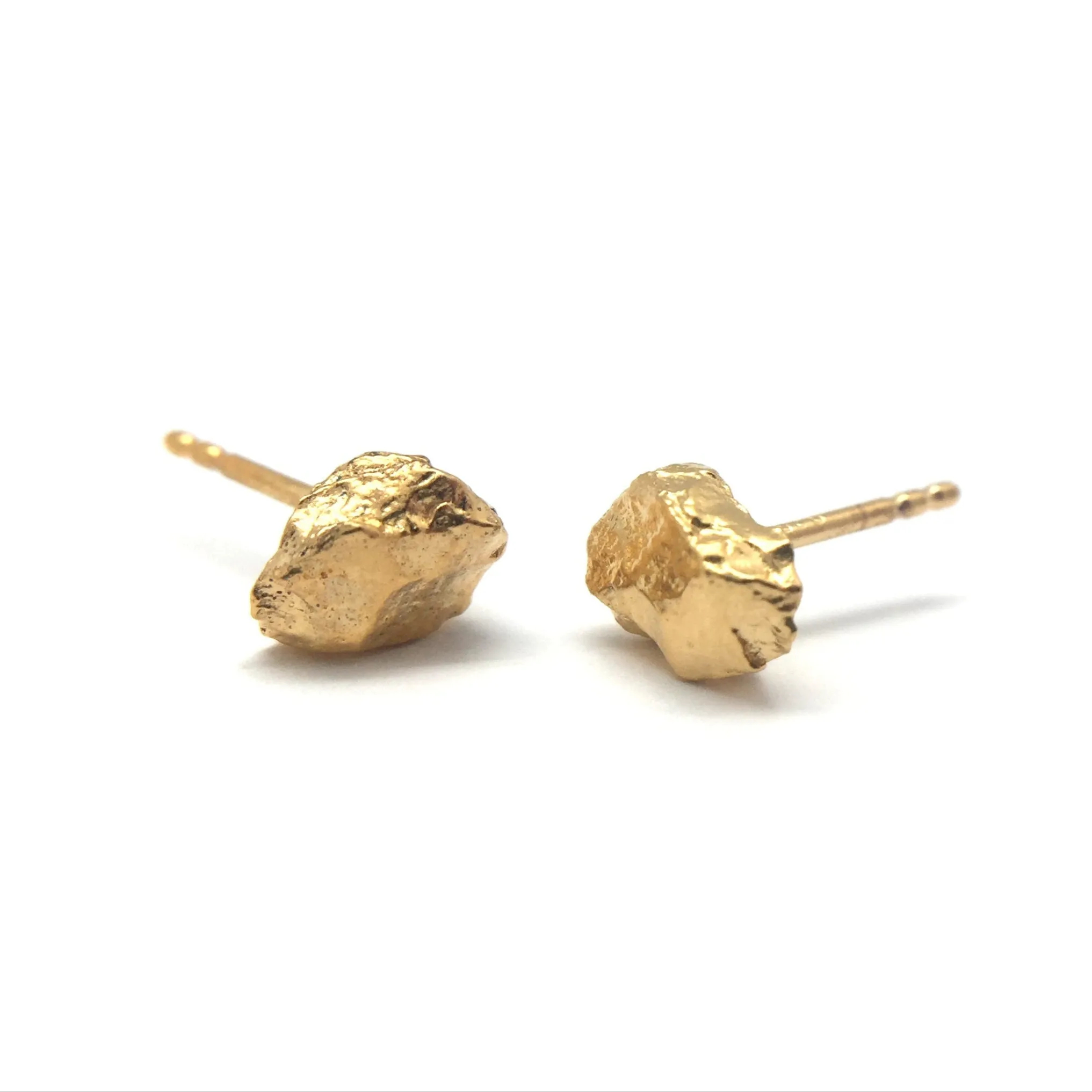 Small Textured Gold Studs