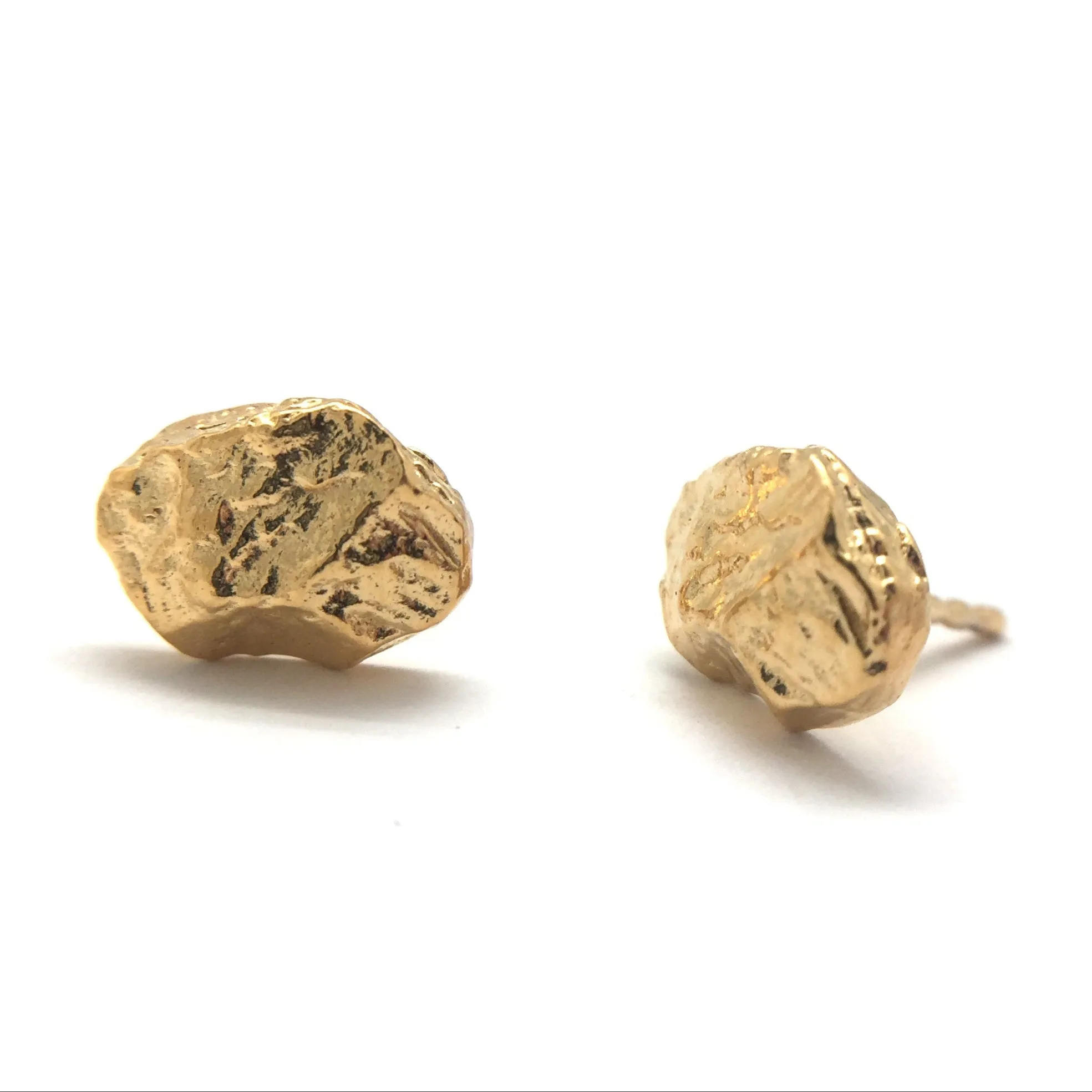 Small Textured Gold Studs