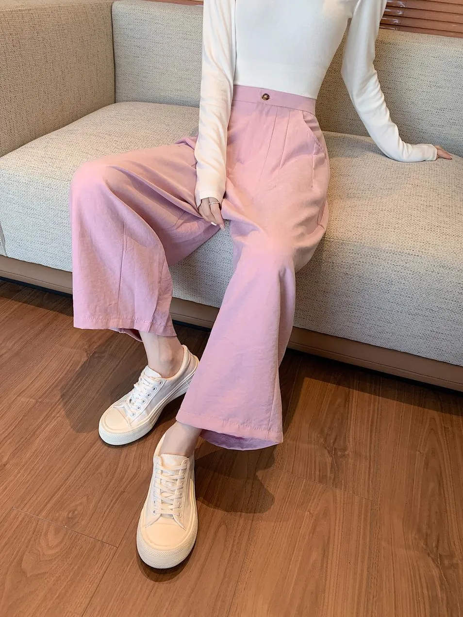 Solid Ankle Cut Jeans for Effortless Style