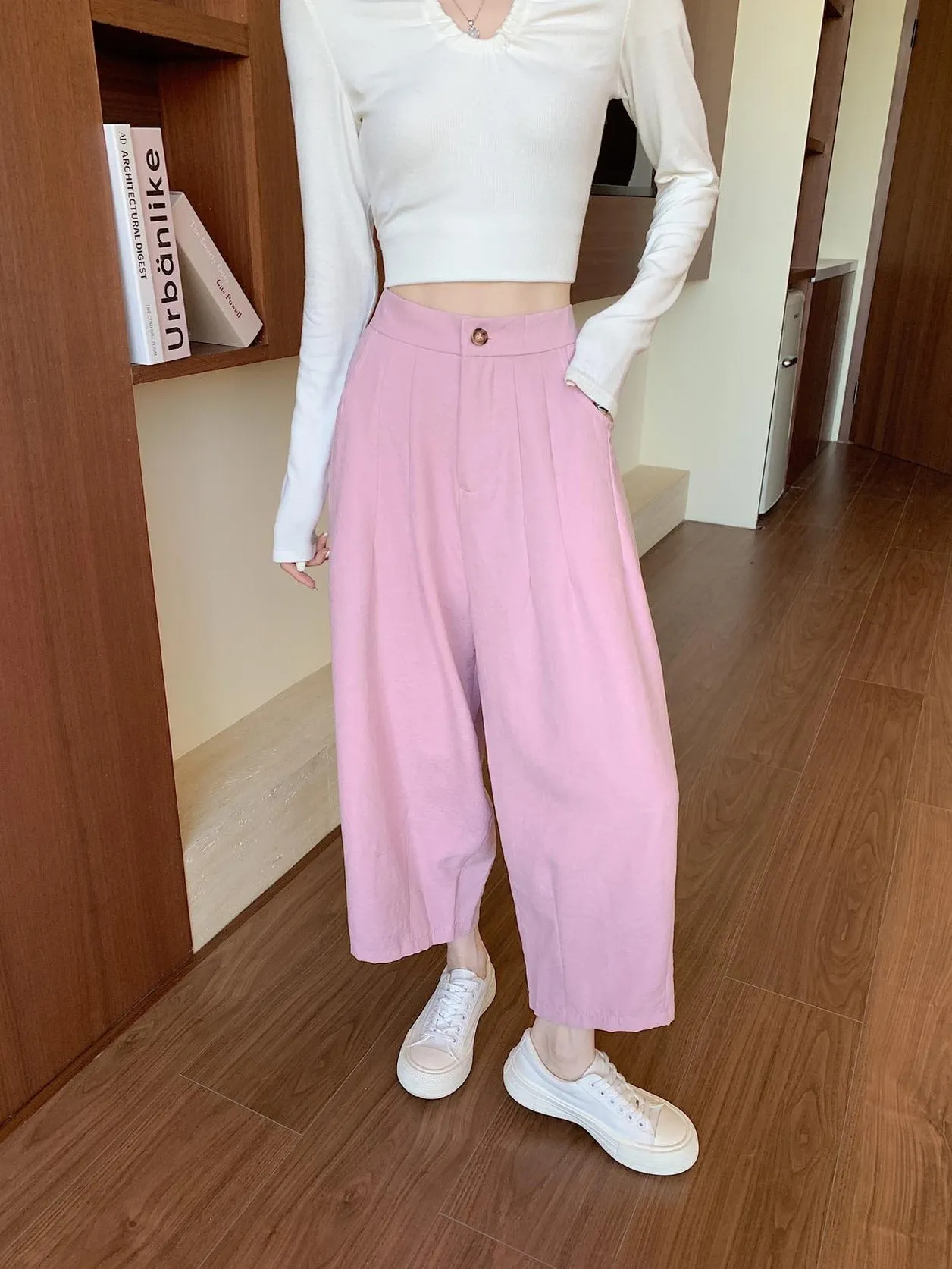 Solid Ankle Cut Jeans for Effortless Style