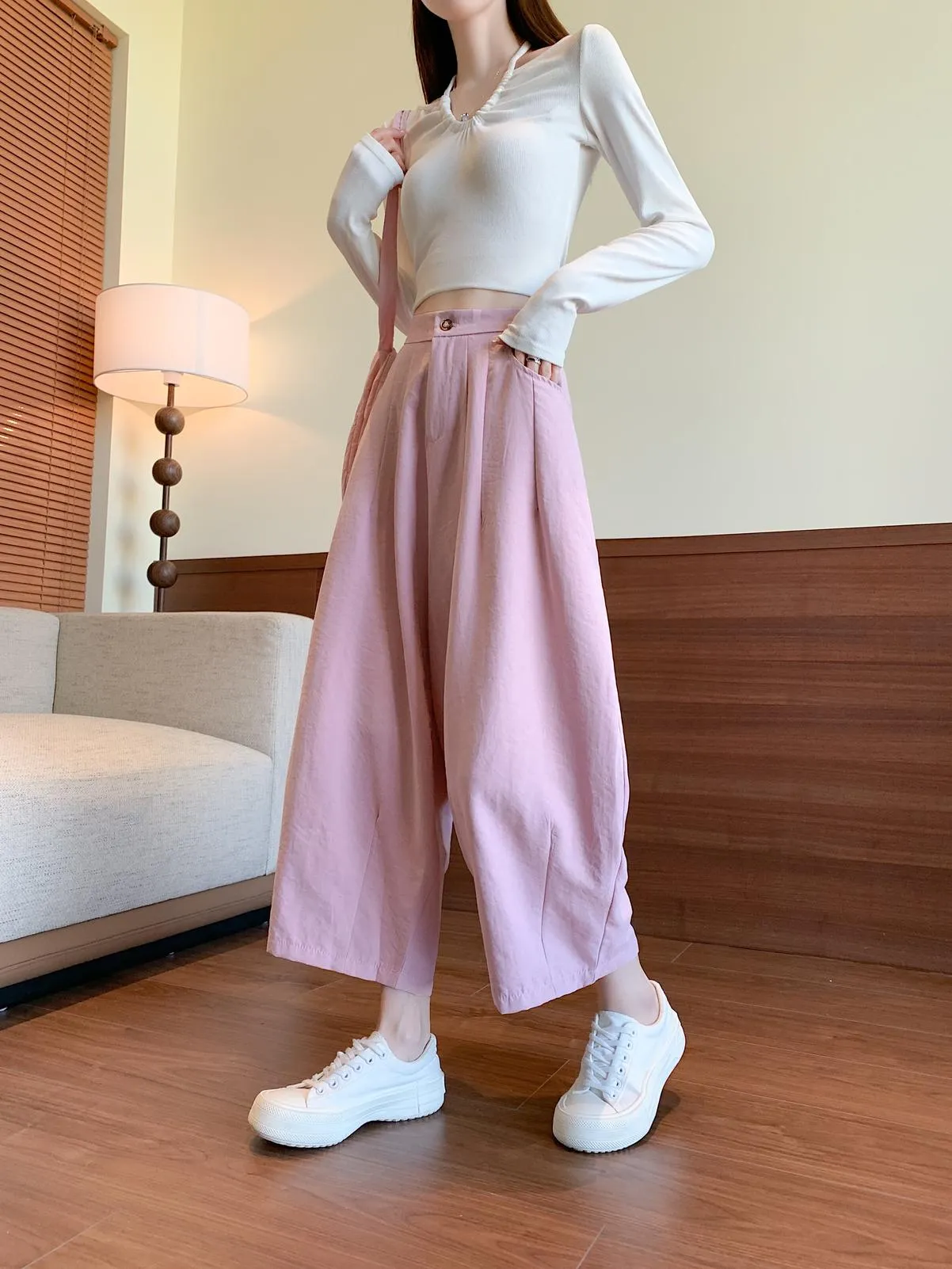 Solid Ankle Cut Jeans for Effortless Style