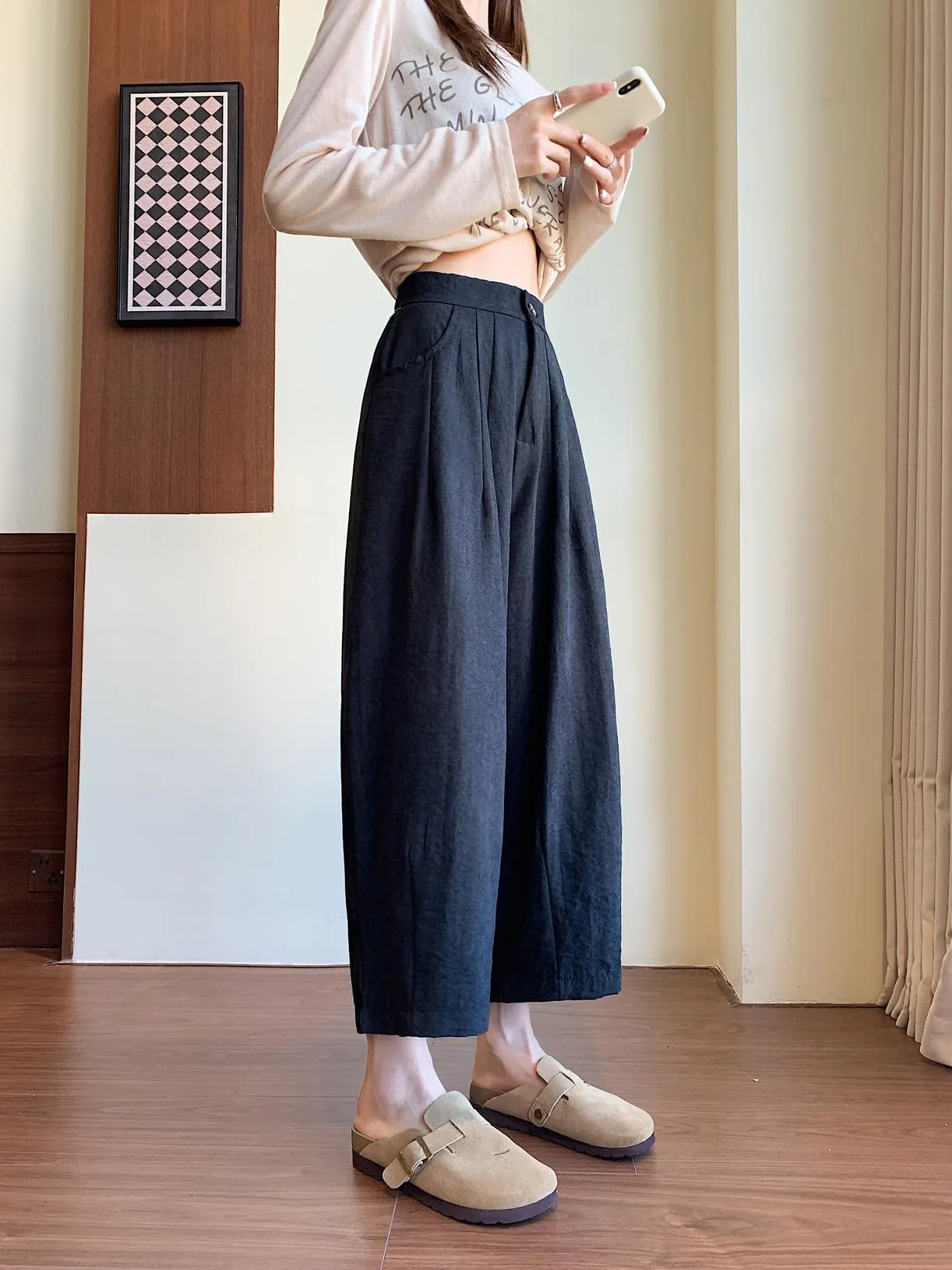 Solid Ankle Cut Jeans for Effortless Style