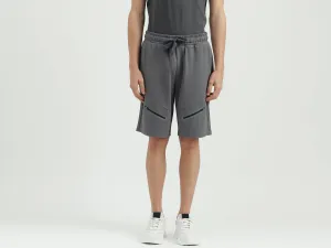 Solid Regular Fit Mid Waist Shorts