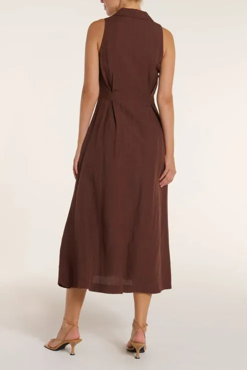 Stacia Dress in Shaved Chocolate by Hermoza