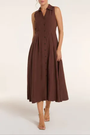 Stacia Dress in Shaved Chocolate by Hermoza