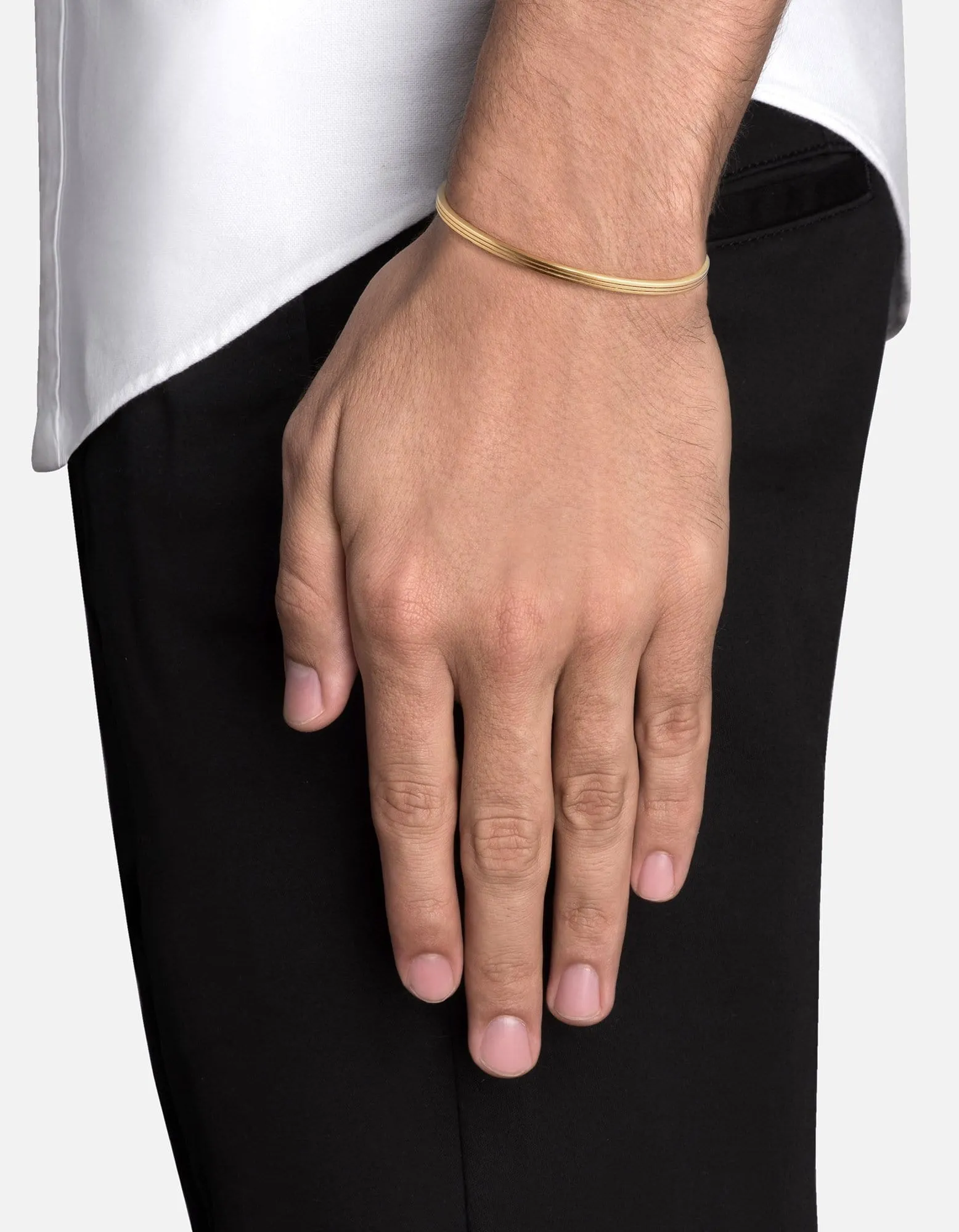 Stag Cuff, Matte Gold