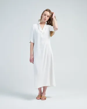 stretch linen casa dress