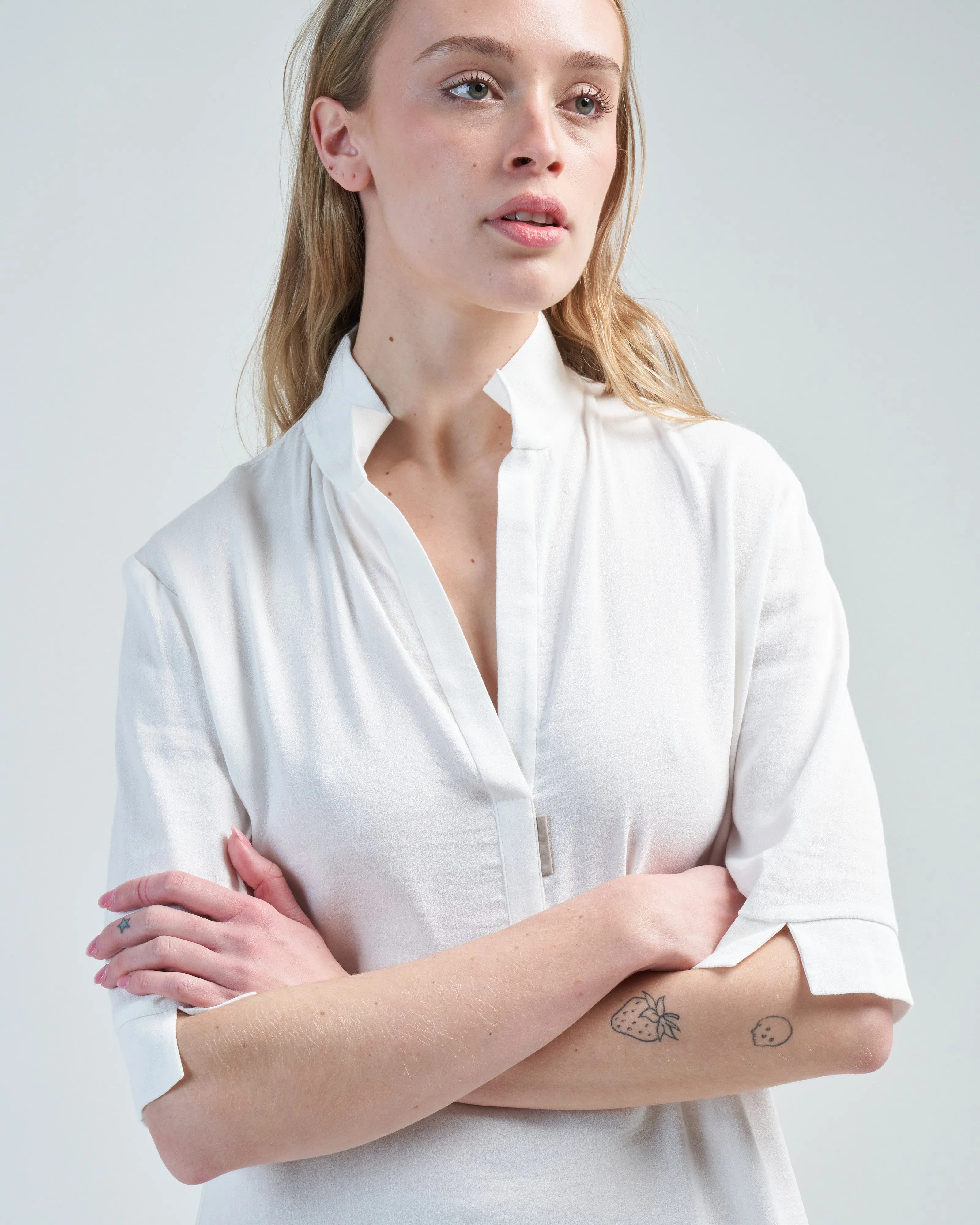 stretch linen casa dress