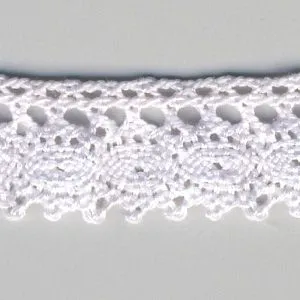 Stretch Torchon Lace #146 White Purple