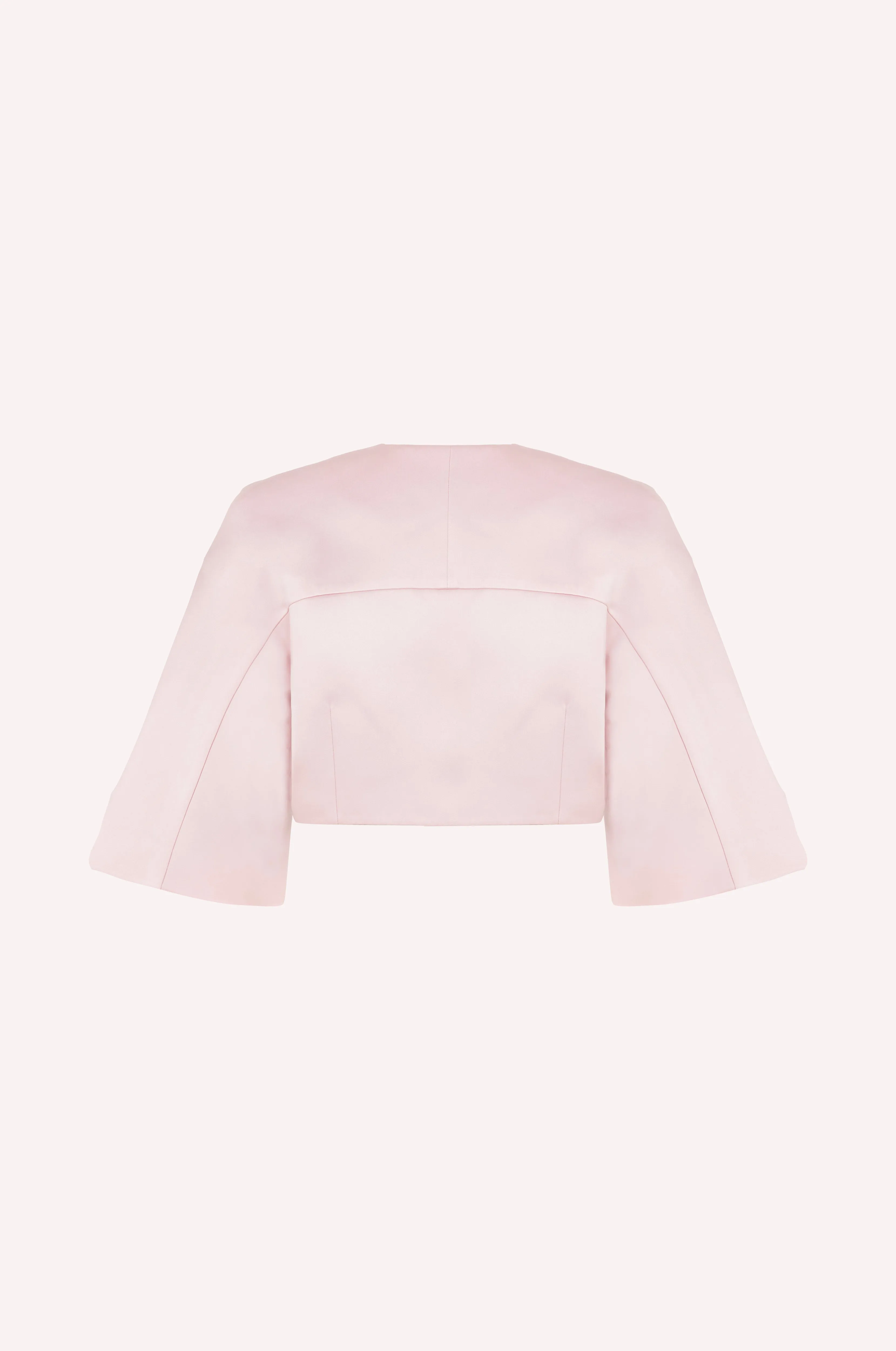 Structured Cropped Jacket with Wide Sleeves