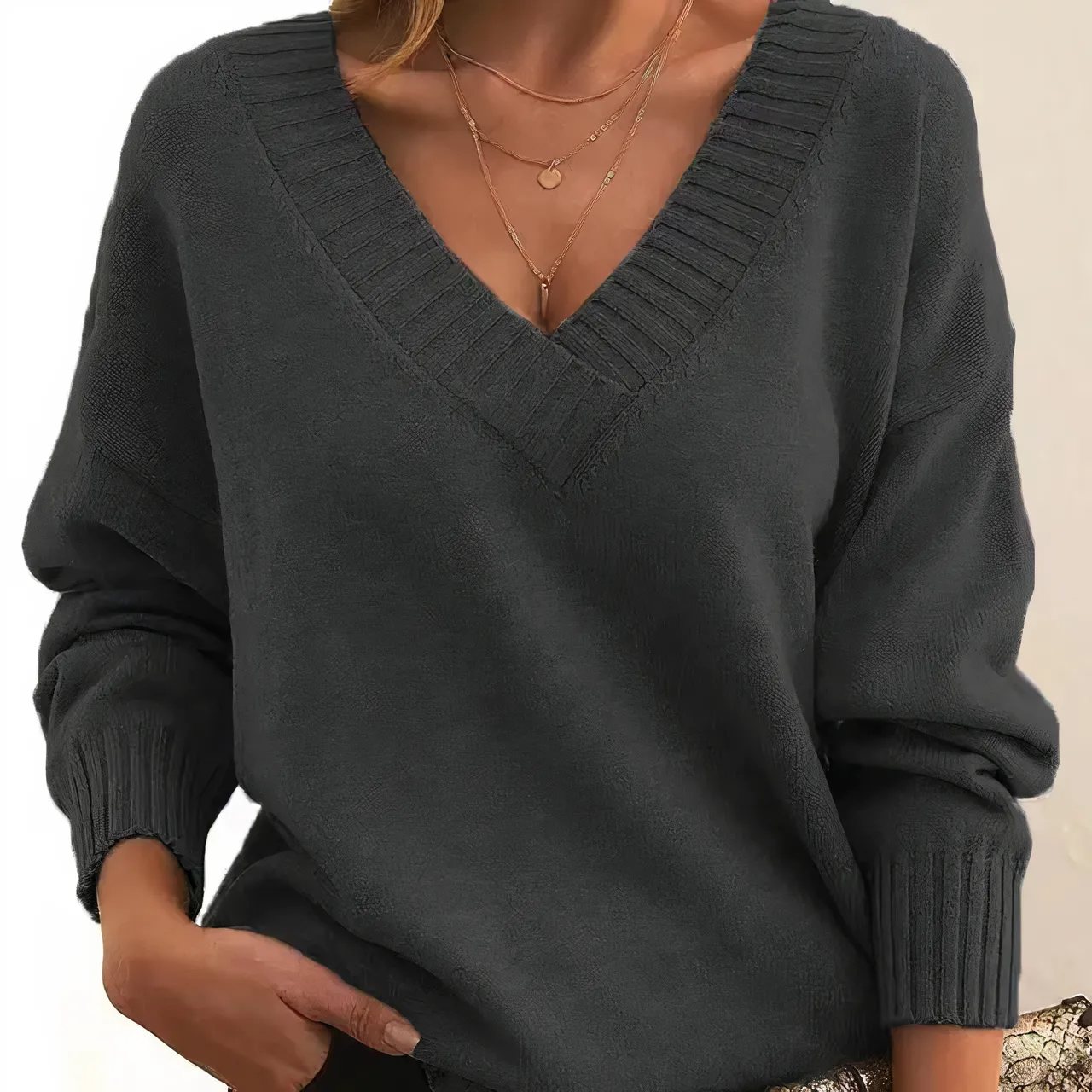 Stylish cashmere sweater for autumn