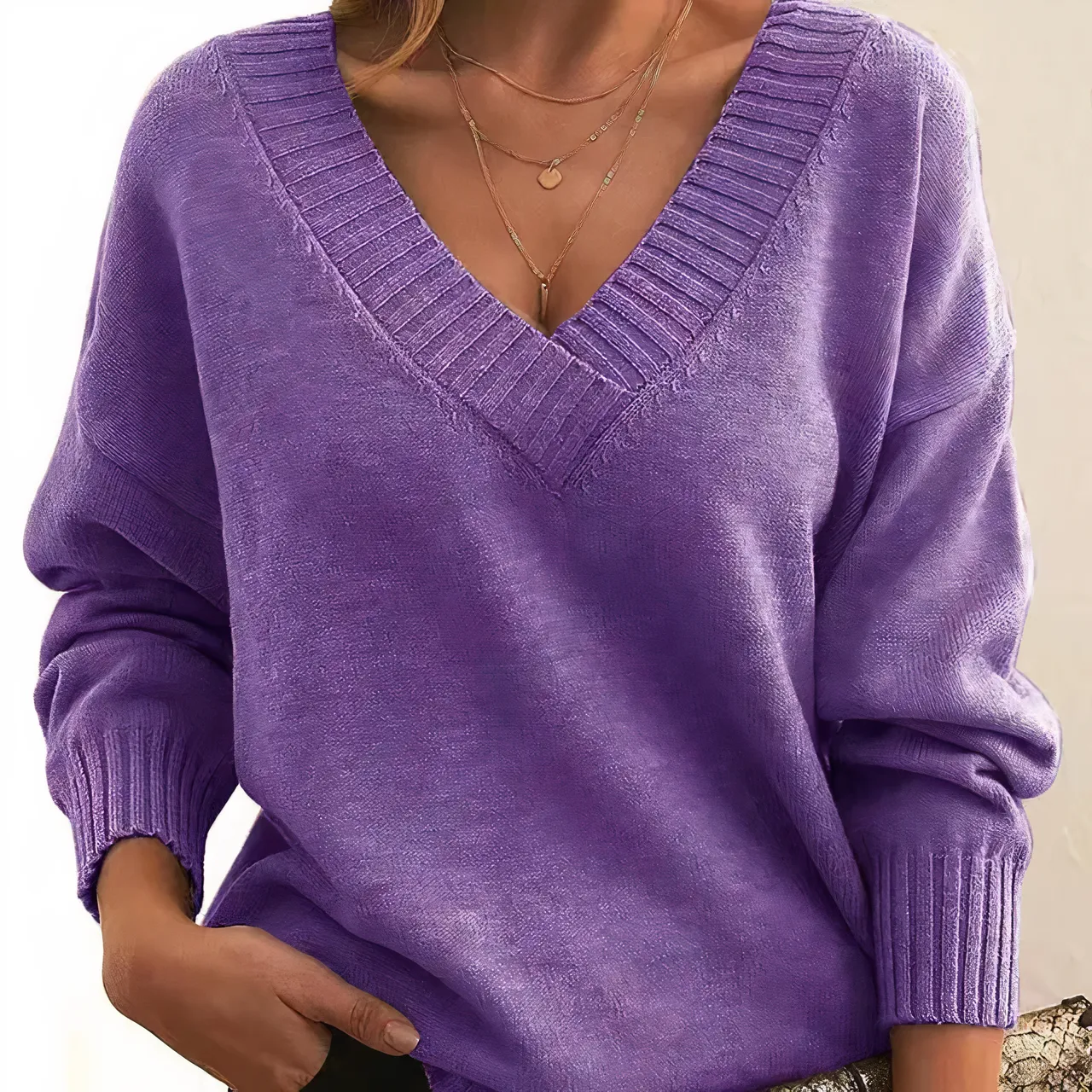 Stylish cashmere sweater for autumn
