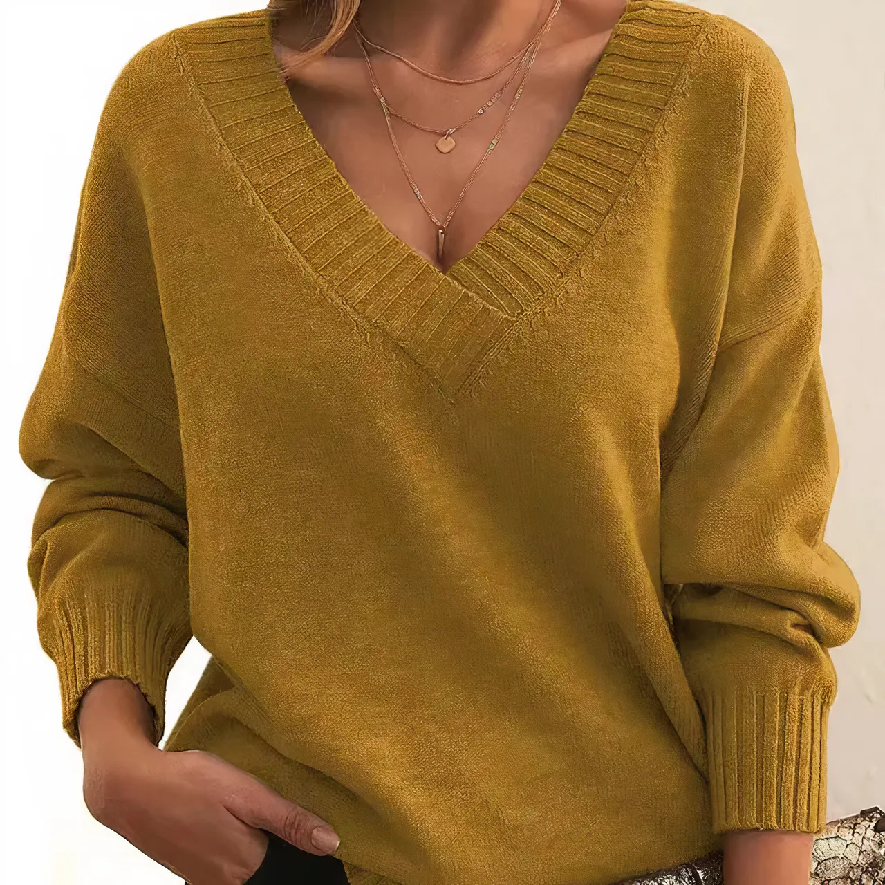 Stylish cashmere sweater for autumn