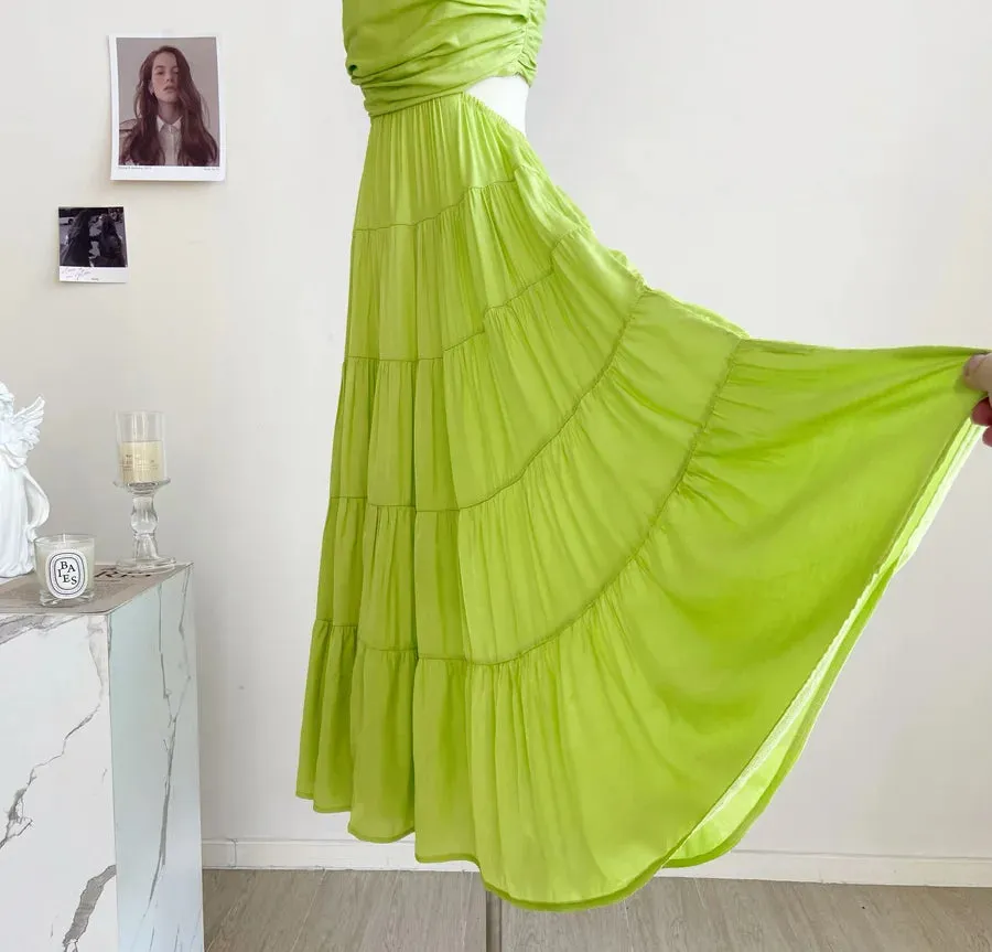 Summer Designer Fashion Spaghetti Strap Chic Casual A-Line Long Dress Boho Maxi Dress