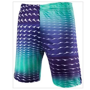 Summer European and American High- Men's Fashion Mixed Colors Geometric Stitching Casual Beach Shorts