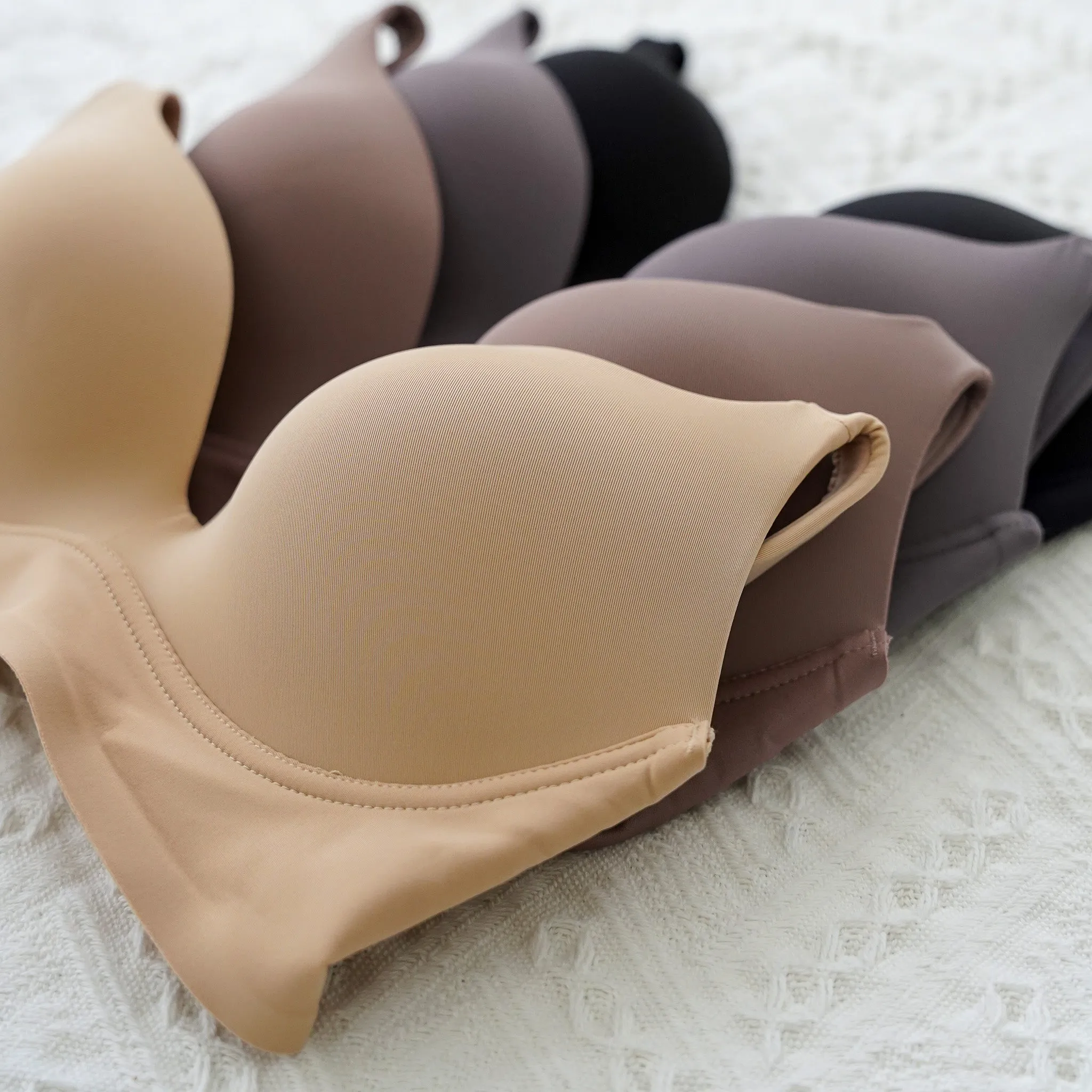 Support Plus! Low-Plunge U-Back Wireless Bra in Mauve Buttercream